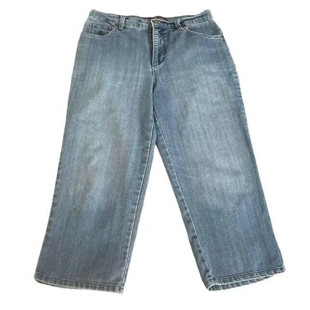 Gloria Vanderbilt Amanda Women's Comfy Cotton Stretch Capri Blue Denim J…